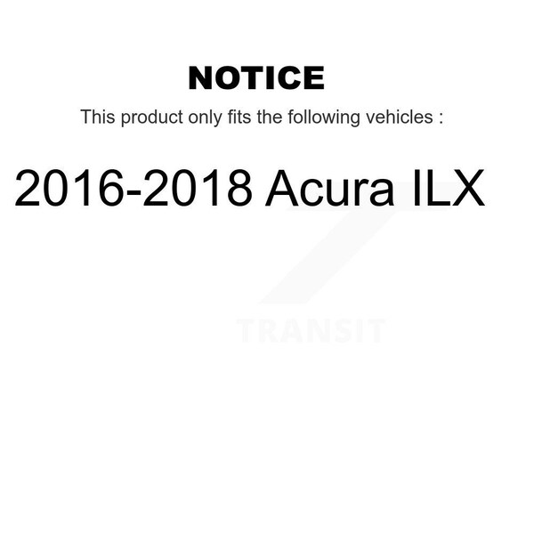 Rear Disc Brake Caliper Rotors And Ceramic Pads Kit For 2016-2018 Acura ILX